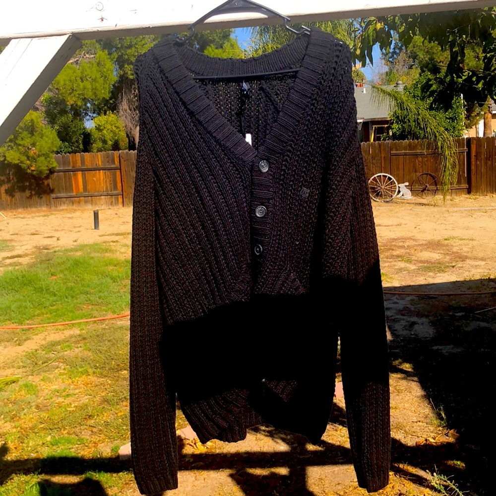 Express Black Cardigan Large